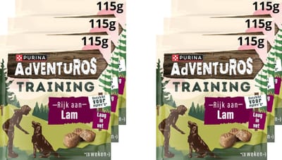 AdVENTuROS Training Treats - Hondensnacks - Lam - 6 x 115 g