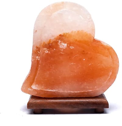 Zoutlamp dubbel hart met snoer en LED lamp