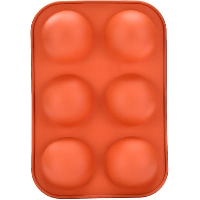 Halve Bol Siliconen Vorm Voor Bakken 6 Holtes Halve Bol Vorm Voor Het Maken van Ronde Warme Chocolade Bom Cake Gelei Koepel Mousse Gereedschap red