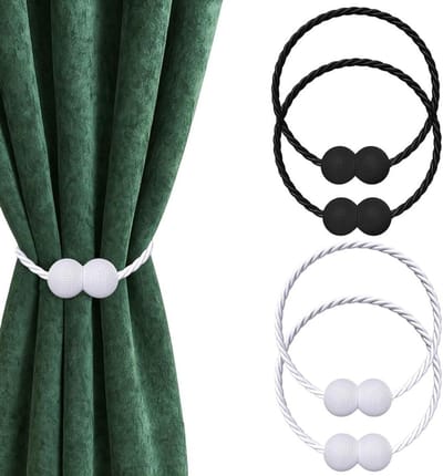 Solidchoice - Set van 4 Magnetische Gordijnhaken voor Thuisdecoratie
