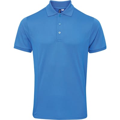 Premier Heren Coolchecker Plus Pique Polo Met CoolPlus (Saffier)