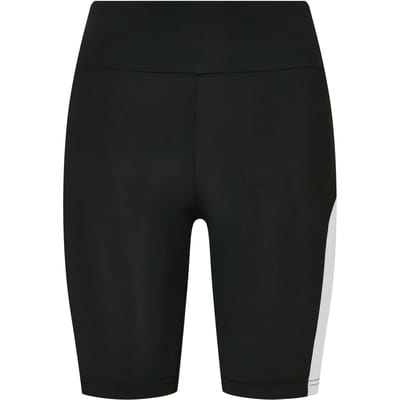 Urban Classics - Color Block Korte cycle broek - XS - Zwart/Wit