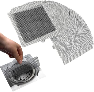 EXCITAT Filter - Wegwerpbare afvoerstickers - Haaropvanger - Eenvoudig te vervangen - Geschikt voor keuken en badkamer - 40 stuks