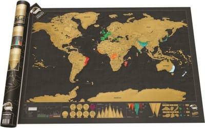 Fine Creations® Wereldkaart kraskaart - Kras landen - 82 x 60 cm - Voor reisliefhebbers