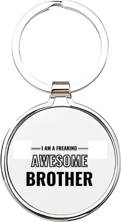 Akyol - i am an freaking awesome brother Sleutelhanger - Broer - de leukste broer - broer sleutelhanger - broers sleutelhanger - sleutelhanger voor je broer - familie sleutelhanger - verjaardagscadeautje - broer cadeau - brother - 4 x 7,5 CM