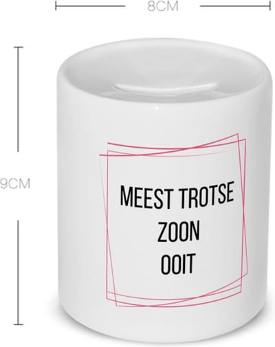 Akyol - meest trotse zoon ooit Spaarpot - Zoon - trotse zoon - verjaardagscadeau - verjaardag - cadeau - cadeautje voor zoon - zoon artikelen - kado - geschenk - gift - 350 ML inhoud