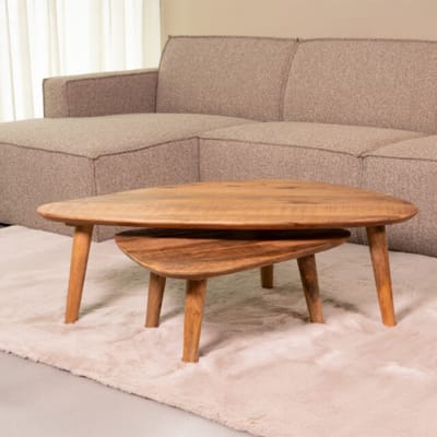 LABEL51 Gregg Salontafel - Naturel - Hout - 110 cm