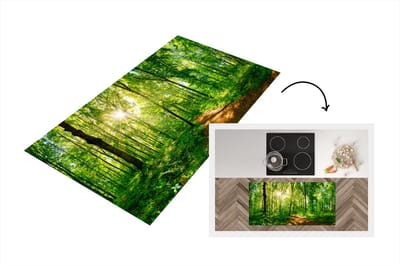 Keukenloper - Loper keuken - Bos - Zon - Boom - 120x60 cm - Keukenloper vinyl