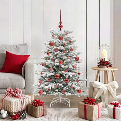 vidaXL Kunstmatige Inklapbare Kerstboom Wit 120 cm PE en PVC