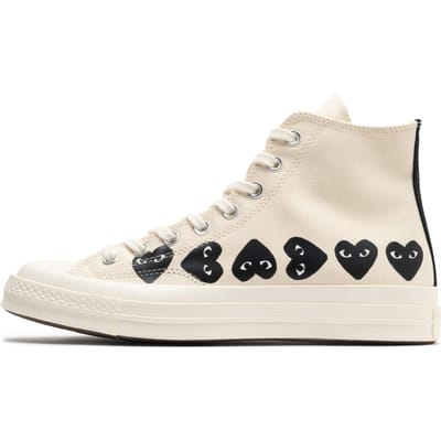 Converse Chuck Taylor All Star 70 Hi Comme Des Garcons PLAY Multi-Cœur 41 beige