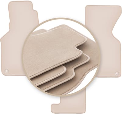 PREMIUM beige matten voor: Volkswagen Transporter T4 caravelle handgeschakeld 1993-2001