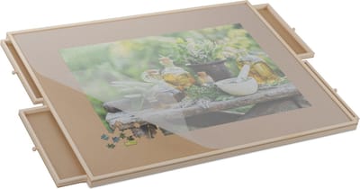 puzzeltafel - 1500 stukjes - draaibaar - 4 lades - verstelbaar - cover