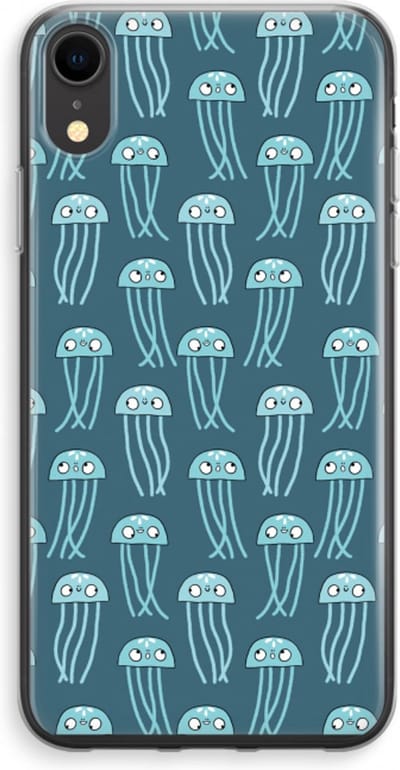 Case Company® - Hoesje geschikt voor iPhone XR hoesje - Kwallie - Soft Cover Telefoonhoesje - Bescherming aan alle Kanten en Schermrand