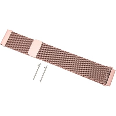 22mm Universele Horlogeband Roestvrij Staal Magnetische Absorptie Lus Metalen Mesh Horlogeband Snel rosé gouden kleur