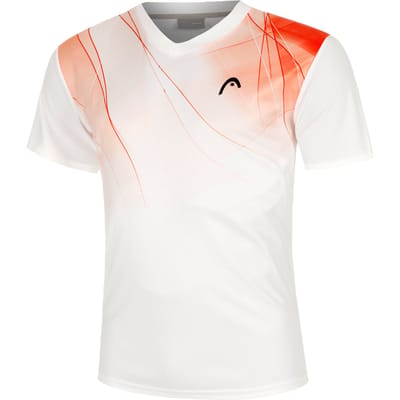 HEAD Topspin T-shirt Heren-Wit,Rood