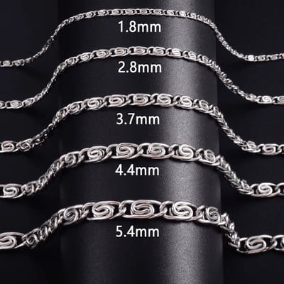 Aramat Jewels | Halskettingen | RVS Griekse Ketting Zilverkleur - Greek Pattern Unisex | 2.8mm / 50cm |50cm | | Staal | Volwassenen | Verkleurd niet