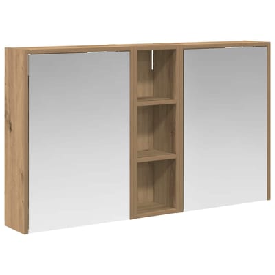 vidaXL - Badkamerkast - set - 3 - st - 106 - x - 16 - x - 62,5 - cm - Bewerkt - hout