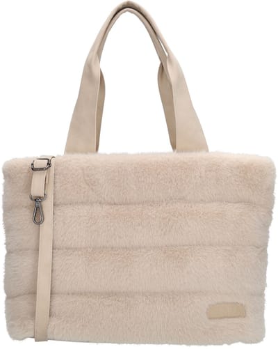 Zebra Trends Emma Shopper - Schoudertas - Crossbodytas - Bont - Fur - Tote Bag - Dames Tas - Crème