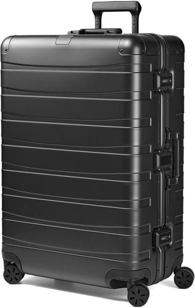 Redolz Pro Aluminium Trolley met 4 wielen L Aluminium 77 cm - Harde bagage - TSA slot - black