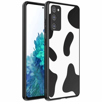 Geschikt voor Samsung Galaxy S20 FE Telefoonhoesje met Koeienvlekken Opdruk - TPU Backcover Case With Cow Patches Design - Smartphonica geschikt voor Samsung Galaxy S20 FE