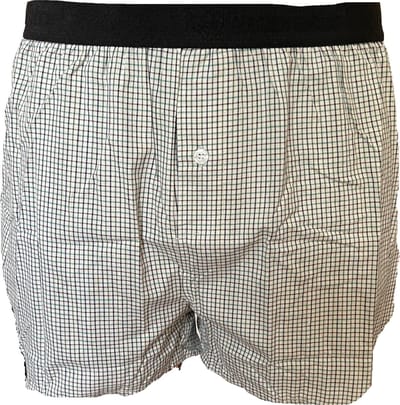 Embrator mannen Boxershort geweven katoen groen/wit/zwart XL