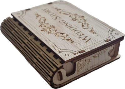 Wedding Story - Houten bewaardoosje voor USB stick bruiloft [trouwfoto's] - [Weddingpictures] - [geschenk bruiloft] - [bewaardoosje]