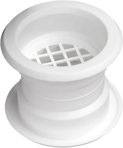 4x Ronde Ventilatie Rooster Wit - Roosters voor Deur en Ventilatieopening