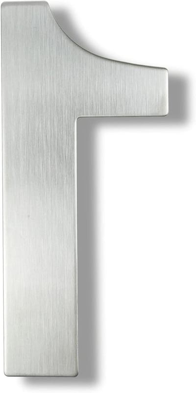 Huisnummer - Adresbord - Huis Identificatie - Roestvrij Staal - 30cm Hoog - Zilver