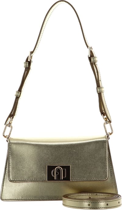 FURLA Leren Schoudertas Avondtas Zoe Mini Shoulder Bag Color Gold Goudkleurig