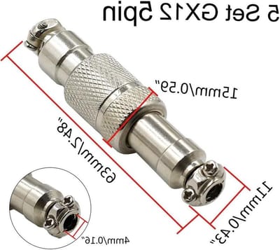 5 Paar 12mm Male/Female Ronde Aviation Plugs, Panelmontage Connectoren voor Elektronische Toepassingen