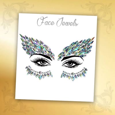 Glitter Face Jewels Diamant - Festival Zilver Glitters - Steentjes Strass met Plaklaag - Plak Diamantjes voor Lichaam en Gezicht - Rhinestone Diamonds Gems Euphoria - Versiering Make-up