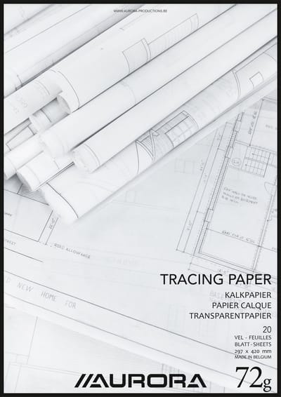 Aurora Overtrekpapier - Kalkpapier - Kopgelijmd - A3 - 72g - 20 vel