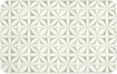 Badmat 80x50 cm - Antislip - Abstract - Structuur - Grijs - Wit - Badmatten voor badkamer - Badkamermat - Douchemat - Badkamer mat
