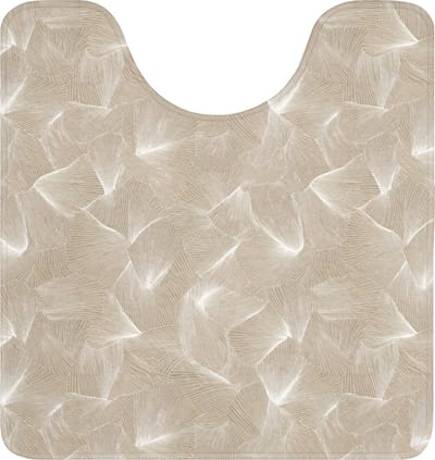 WC mat met uitsparing 55x60 cm - Antislip - Organisch - Textuur - Beige - Toiletmat met uitsnijding - Vloermat - Douchemat - Toilet tapijt - Toiletmatten
