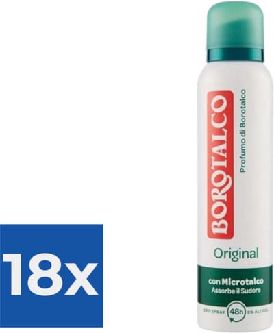 Borotalco Deospray Original 150 ml - Voordeelverpakking 18 stuks