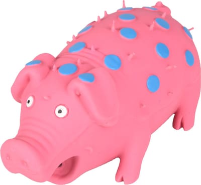 Flamingo Hondenspeelgoed Latex Varken Stip - Roze - 18 x 8 x 8 cm