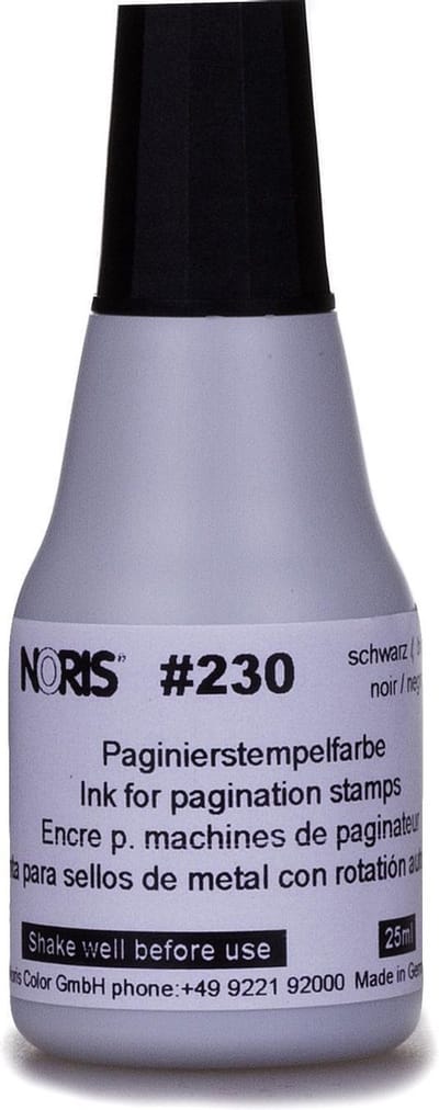Stempelinkt voor Numeroteurs | Noris #230 | Zwart | 25ml