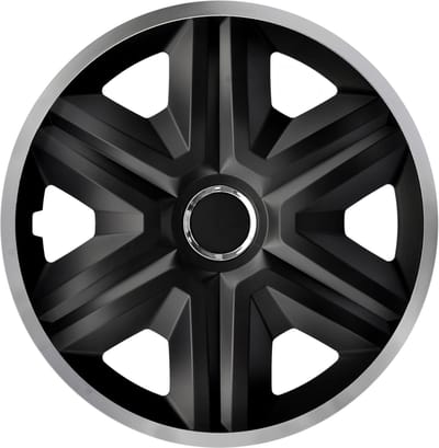 NRM FAST LUX - wieldoppen 14" - Set van 4 stuks - zwart / zilver