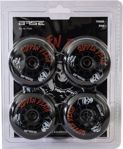 Inline Wielen - Skeeleronderdelen - Outdoor Skaten - Extreem Duurzaam - 76 mm 84A - Zwart
