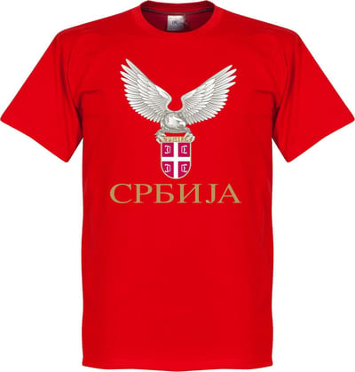 Servië Crest T-Shirt - Rood - S