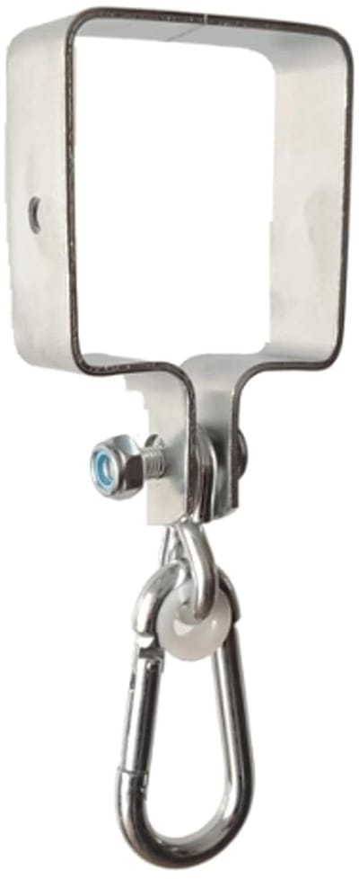 Schommelhaken - Plafondhaken - Zware Lasten Hangend - Zwenkbaar met Lagers - 90x90 mm - Zilverkleurig