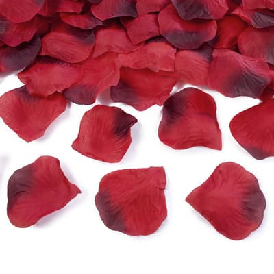 Partydeco Rozenblaadjes snippers - rood - 500x stuks - Bruiloft decoratie