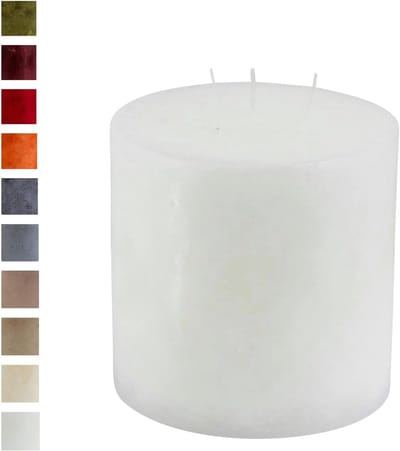 Grote Witte Blokkaars Ø15 cm - Meerdocht & Dreidocht Kaars voor Lange Brandduur