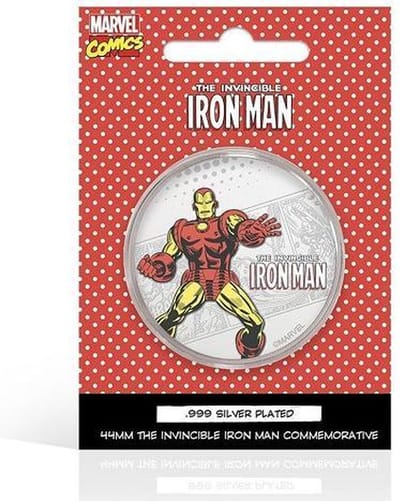 MARVEL - IRON-MAN .999 SILVER PLATED MUNT