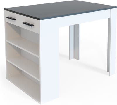 Vicco Repose Eetkamertafel – 67 x 100 cm Antraciet/wit