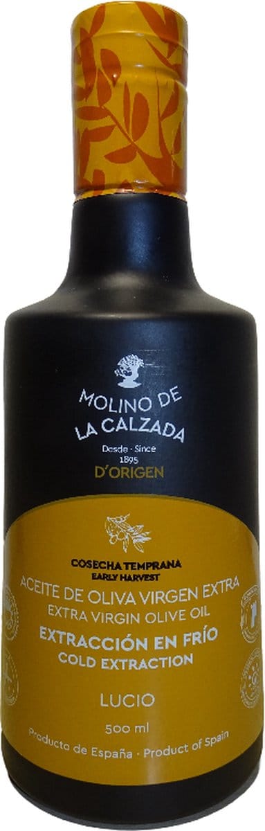 Premium Extra Vierge Olijfolie, Vroege Oogst, Koude Extractie, Lucio Variëteit, 500 ml - Spaanse Olijfolie