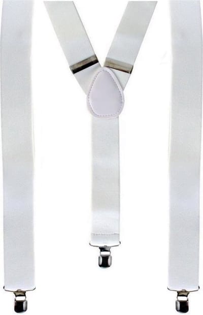 Bretels - Wit witte bretels 1 set