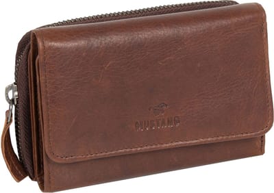 MUSTANG Leren Portemonnee Como Heze Wallet Cognac Lichtbruin