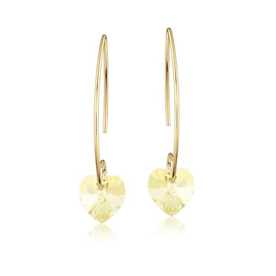 Montebello Oorbellen Liv HZ86 - 925 Zilver Verguld - Swarovski Hart - Ø10mm - 35mm