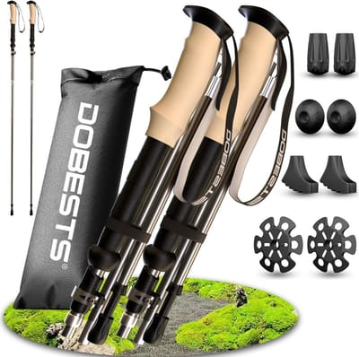 Opvouwbare Trekkingstokken Aluminium - Lichtgewicht & Verstelbaar 110-130 cm voor Wandelen